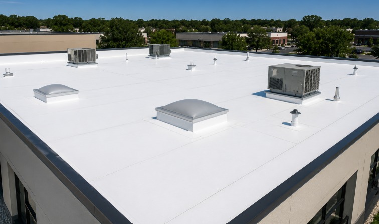 Low-slope commercial roof